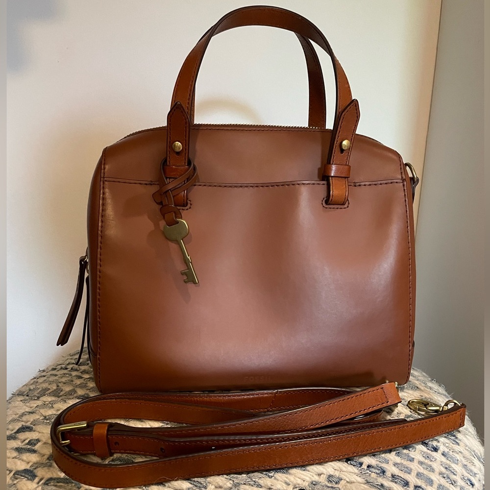 Fossil Rachel Satchel Purse in Brown